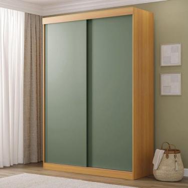 Imagem de Guarda-Roupa 2 Portas Samambaia CabeCasa MadeiraMadeira Carvalho/Verde