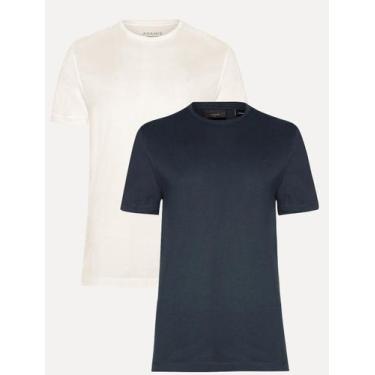Imagem de Kit Camisetas  Aramis Basic Logo Azul Marinho/Off White Tamanho:EGG, X