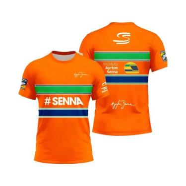 Imagem de Camiseta Unissex Estampada Em 3D Ayrton Senna NO.12 Carro De Corrida V