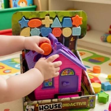 Imagem de Brinquedo Educativo Casinha Blocos Encaixe Pedagógico 1 Ano Casa Didát