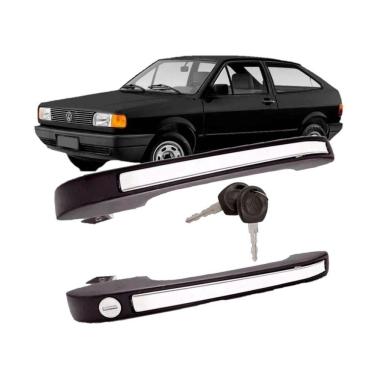 Imagem de Kit Par Maçaneta Gol Voyage Parati 87 A 96 Quadrado C Friso