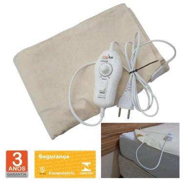 Imagem de Lençol Térmico Solteiro 88x188cm Elétrico Luxo 10 Temperaturas - Sulte