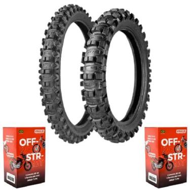Imagem de Par Pneu Yz 250 80/100-21 + 110/90-19 Mx77 Medium Soft Borilli + Câmara