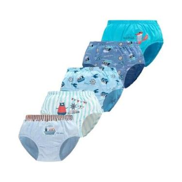 Imagem de Cuecas De Algodão Para Meninos, Pacote Com 3, Estampa De Caminhão, Tra