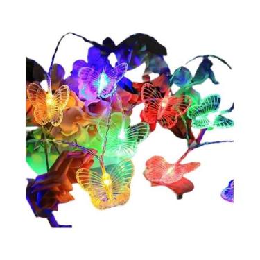 Imagem de Luzes De Cordão Coloridas Em Forma De Borboleta 6M 40LEDs Para Decoraç