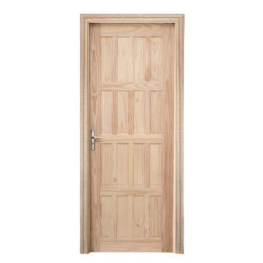 Imagem de Porta Externa Pinus Esquerda 80cm 12x3cm - Kit Completo
