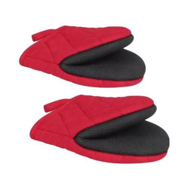 Imagem de Luvas De Cozinha Resistentes Ao Calor, Antiderrapantes, Luvas Curtas A