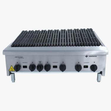 Imagem de Chapa Grill Charbroiler Americana Venancio Corpo em Aço Inox Escovado a Gás 90cm - CGG90 14186
