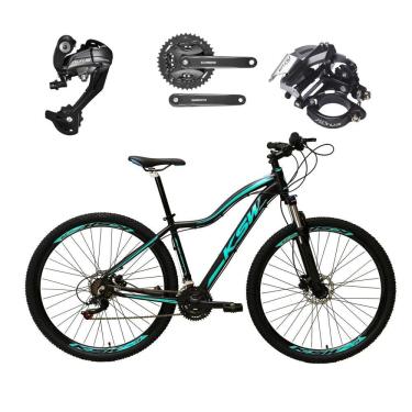 Imagem de Bicicleta Feminina aro 29 Ksw Mwza 27v Câmbios Shimano Altus Freios Hidráulicos - Preto/Azul