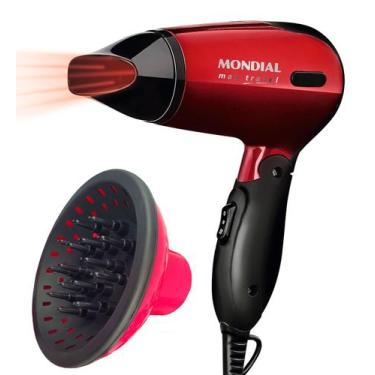 Imagem de Secador de Cabelo Mondial 1200w Ions Tourmaline Mini Dobrável Viagem V