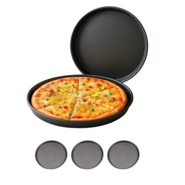 Imagem de 3un Forma Pizza Antiaderente Redonda 30cm restaurante bar - Wellmix