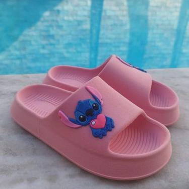 Imagem de Papete Feminina Nuvem Chinelo Infantil Stitch Confortável Infantil - N