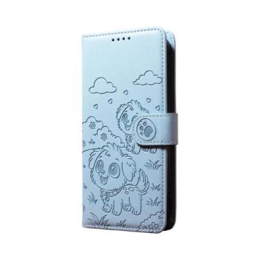 Imagem de Capa De Couro Magnética Para iPhone Com Design De Cachorrinho, Capa Fl