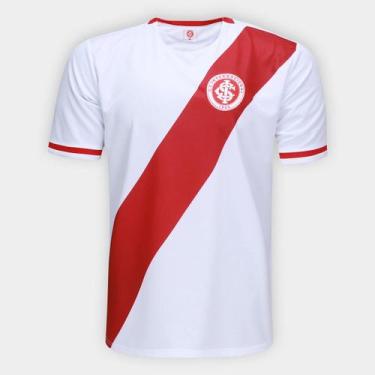 Imagem de Camiseta Internacional Layer Masculina - ALVI RUBRO, Branco, Vermelho,