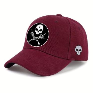 Imagem de Boné de Baseball com Estampa de Caveira, Chapéu Redonda - - Emaús Aces