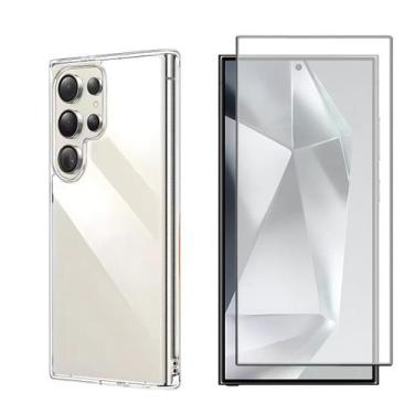 Imagem de Kit Capa Anti-Shock + Película 3D Premium Para Galaxy S25 Ultra - Blan