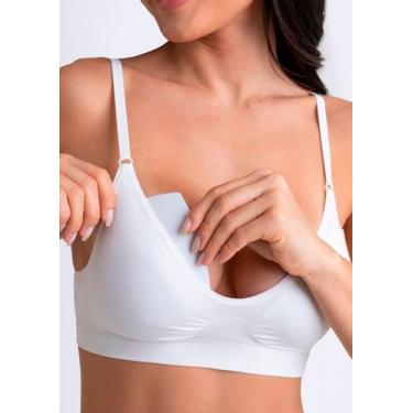 Imagem de Sutiã Top Sem Aro Com Bojo Removível Loba Lupo 41901, M, Branco