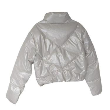 Imagem de Jaqueta Curta Cropped Puffer Feminina Branca - CRB, Branco, M
