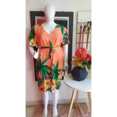 Imagem de Vestido plus size  - Multimarcas, Laranja, G