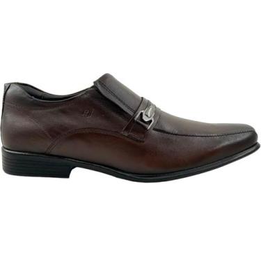 Imagem de Sapato Social Masculino em Couro Confort Kit 4 em 1 Com Cinto Meia e C