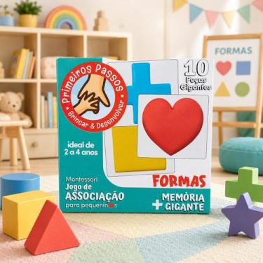 Imagem de Jogo de Associação de Mémoria Formas e Peças Gigantes - Cooper Fun