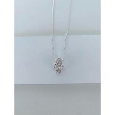 Imagem de Colares semi joia prata 925 e ouro 18k casal filhos zircônia - dondoca