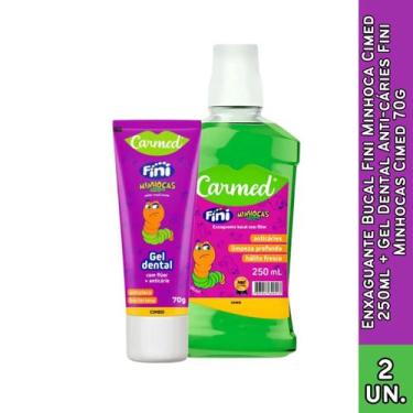 Imagem de Enxaguante Bucal Fini Minhoca Cimed 250ml + Gel Dental Anti-cáries Fin