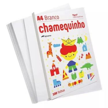 Imagem de Papel Sulfite Chamequinho A4 Branco 100 Folhas 75g/m2