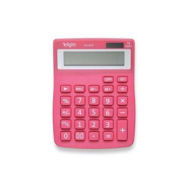 Imagem de Calculadora De Mesa Mv4135 - 12 Dígitos Função Correção Rosa - ELGIN