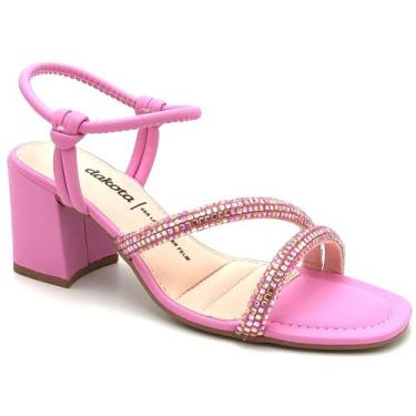 Imagem de Sandália Feminina Salto Médio Dakota Y6693, Rosa orquidea, 38