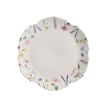Imagem de Sousplat Primavera Base para Pratos Cerâmica Design Floral Elegante e Delicado para Mesa Posta Decorada Scalla 33CM