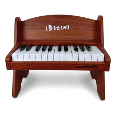 Imagem de Piano Infantil 25 Teclas Madeira Educativo Para Crianças - VEDO