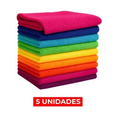 Imagem de Kit 3 5 10 Pano de Chão Microfibra Grosso Super Absorvente Limpeza Pes