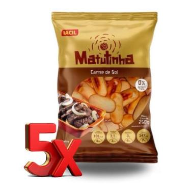 Imagem de Kit 5 Bolacha Matutinha Sabor Carne de Sol - 250g