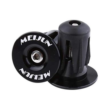 Imagem de 2 peças plugue de extremidade de guidão de bicicleta colorido de alumínio guidão punhos de guidão plugues de extremidade de barra de bicicleta acessório de bicicleta para