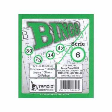 Imagem de Cartela De Bingo Tamoio Verde PACK COM 15 UNIDADES