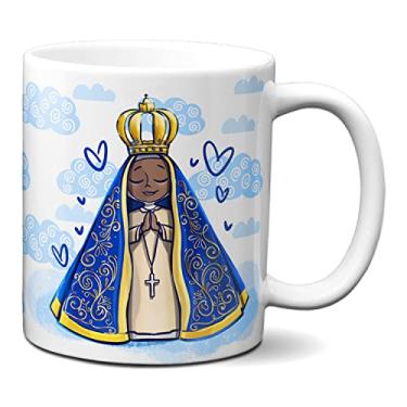 Imagem de Caneca Padroeira Nossa Senhora Aparecida Guie Meus Passos (Branca)