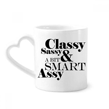 Imagem de Classy Sassy & A Bit Smart Assy Caneca de café cerâmica copo de coração de vidro