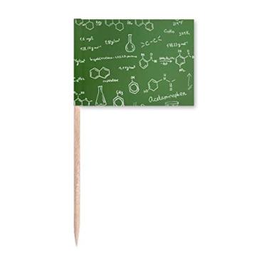 Imagem de Marcador de palito de dente com estrutura molecular Atoc orgânica Chestry Topper Decoração de festa