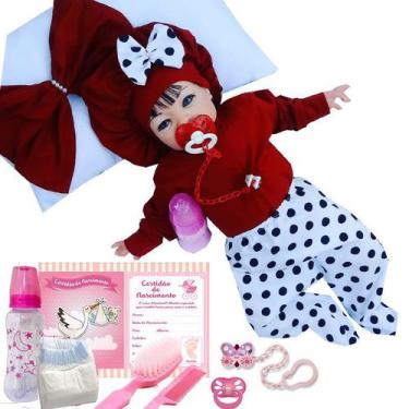 Roupa Para Boneca Bebê Reborn Laura Baby Rosa Bunny 719 em Promoção na  Americanas