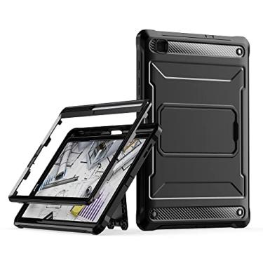Imagem de Capa compatível com Samsung Galaxy Tab S6 Lite 10.4 2020 SM-P610/P615-Heavy Duty Rugged Shockproof Case Protective Cover-360° Full Body Protective Stand Case Durável (Color : Black)