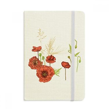 Imagem de Caderno de flores com pintura de milho em tecido oficial capa dura para diário clássico