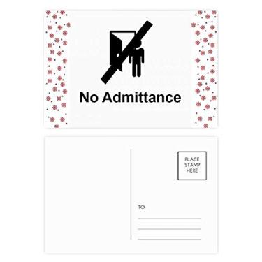Imagem de Cartão postal sem admittance Warning Symbol Christmas Flower Celebration Cartão postal Bênção