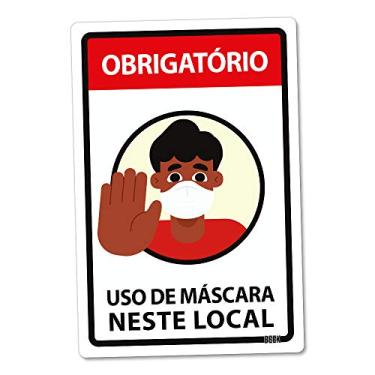 Imagem de Placa Decorativa em Acrílico, Beek Geek's Stuff, tamanho 24x16cm, modelo USE MÁSCARA RAPAZ, Branca