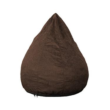 Imagem de Puff Confort Pera Suede Marrom Escuro 90 cm