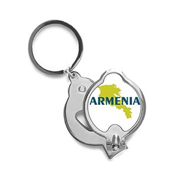 Imagem de Mapa Armênia Europa Art Deco Gift Fashion Cortador de unhas de dedo Tesoura Cortador de aço inoxidável