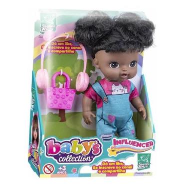 Imagem de Boneca Negra Influencer Baby's Collection Com Acessórios - Super Toys