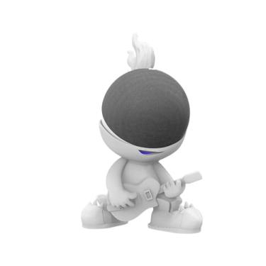 Imagem de Splin Suporte Stand De Mesa para Alexa Smart Speaker Echo Dot 5 ou 4 -Amazon- Star Boy (branco)