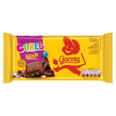 Imagem de Barra De Chocolate Ao Leite Cores Da Garoto 80G