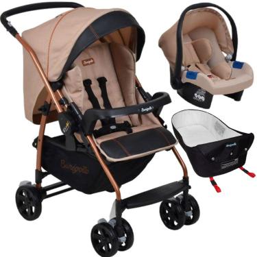 Imagem de Carrinho com Bebe Conforto e Ninho Burigotto Rio K Mon Amour